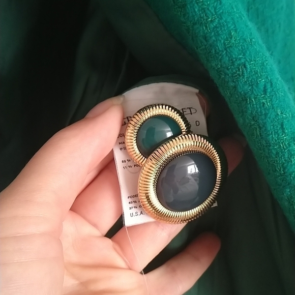 Vintage Valentino crop tweed one button 3/4 sleeve wool blend blazer sz 6 - Picture 10 of 11